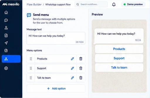 Flow Builder — how it works, demo data