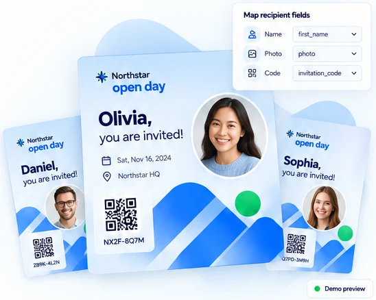 Personalized Image — product preview with demo data