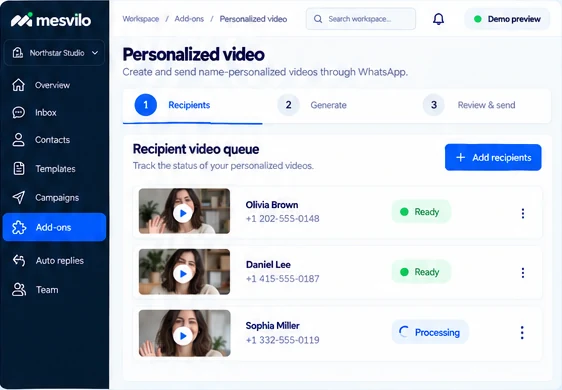 Personalized Video — how it works, demo data