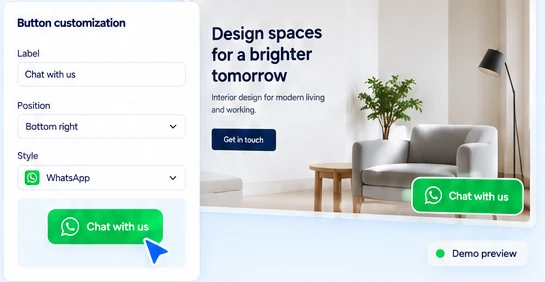 Web Form & Click-to-Chat — how it works, demo data