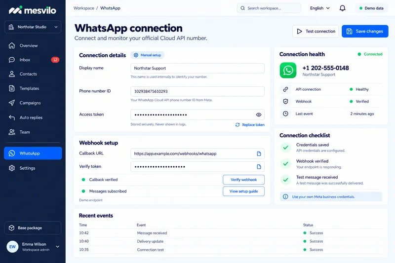 Connect in minutes
